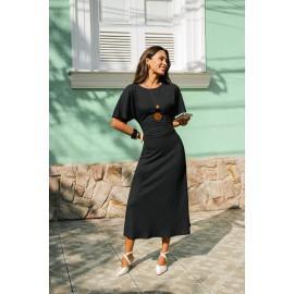No Loose Ends Black Maxi Dress