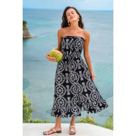 Nocturnal Ornate Midi Dress