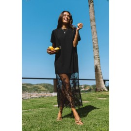 Off Duty Black Maxi Dress