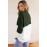 Asymmetrical Colorblock Standing Collar Sweater