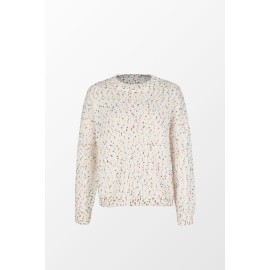Rainbow Pom Pom Drop Sleeve Sweater