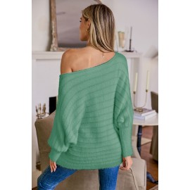 Ivory Off-Shoulder Puff Sleeve Sweater