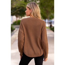 Toasting Marshmallows Brown Sweater
