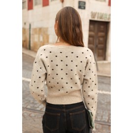 Dressed to the Nines Polka Dot Sweater