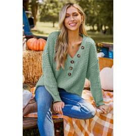 Here for a While Green Sweater